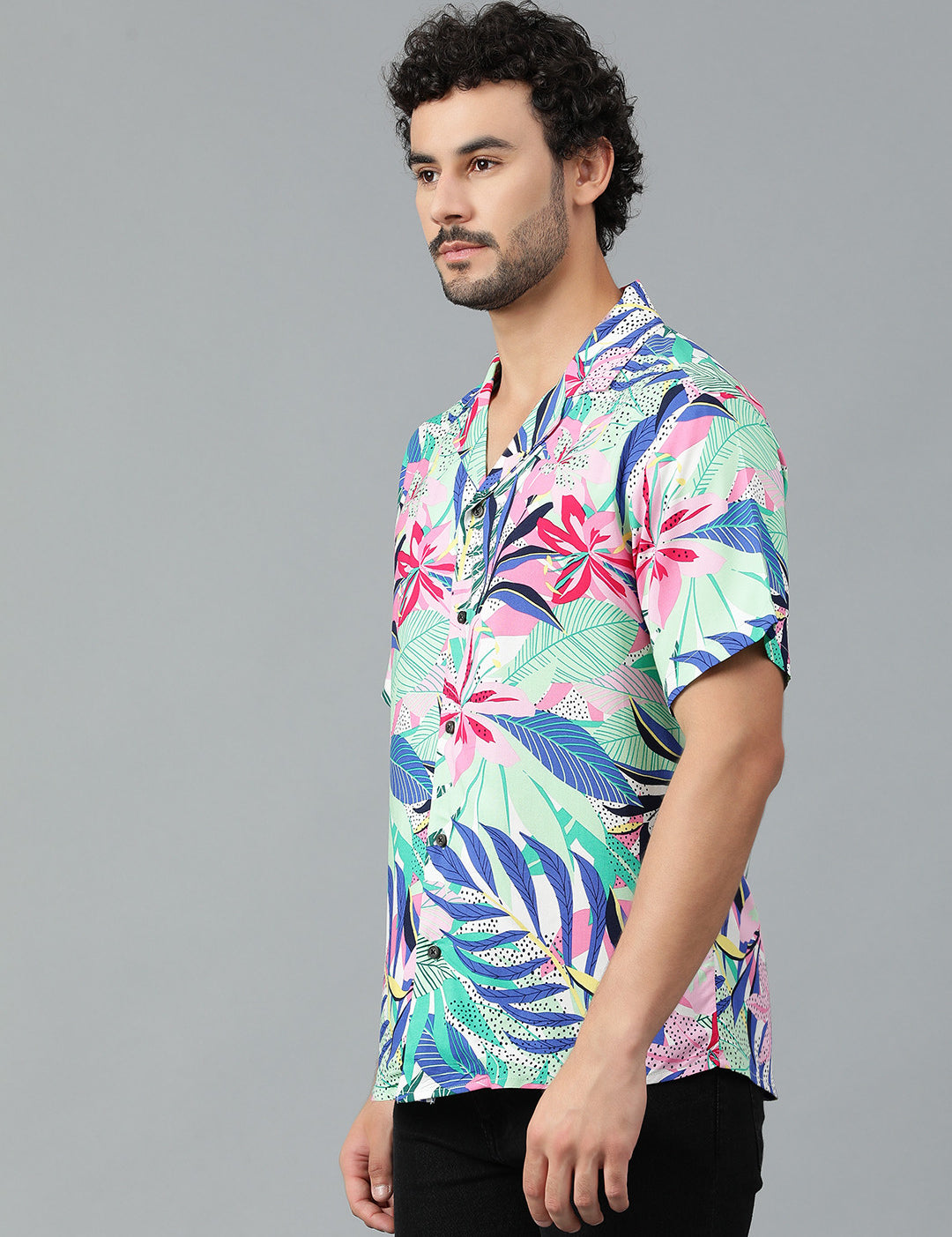 KOTTY Men Printed Casual Multicolor Shirt 