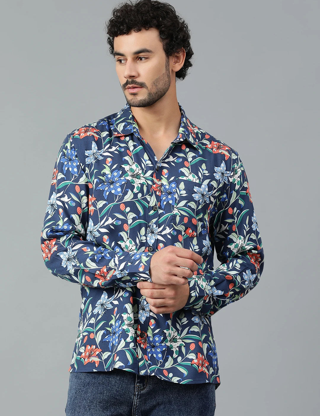 KOTTY Men Printed Casual Multicolor Shirt 