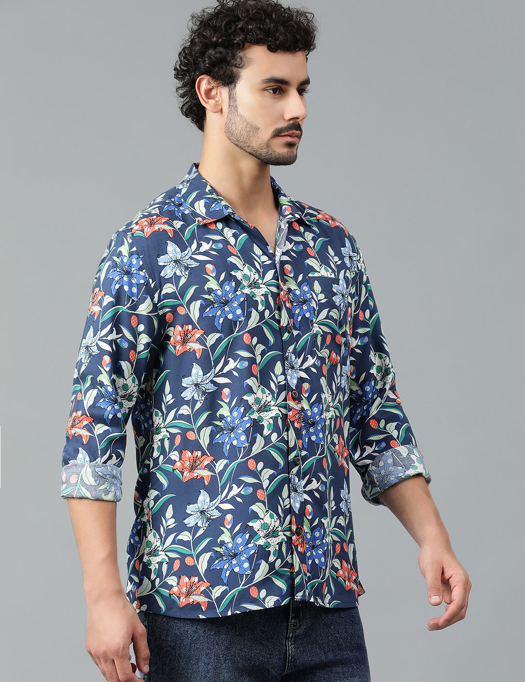 KOTTY Men Printed Casual Multicolor Shirt 