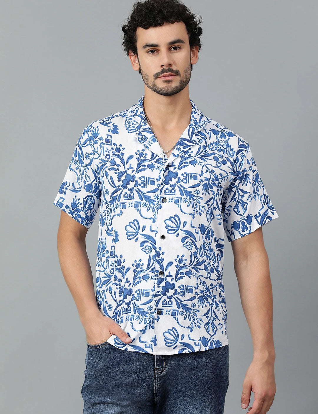 KOTTY Men Printed Casual Multicolor Shirt 