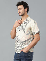 KOTTY Men Printed Casual Multicolor Shirt 
