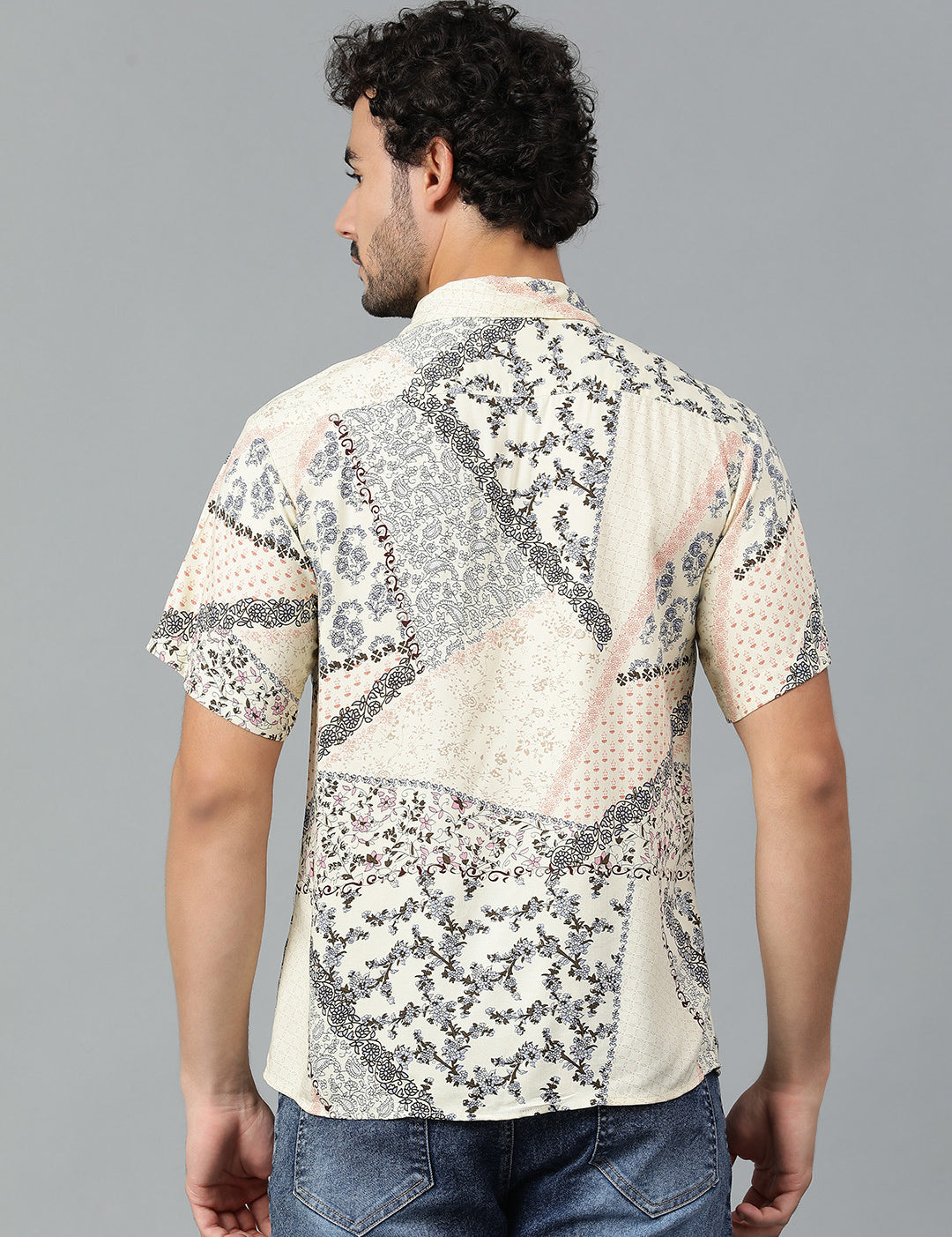 KOTTY Men Printed Casual Multicolor Shirt 