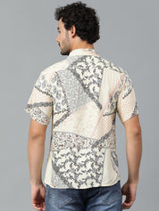 KOTTY Men Printed Casual Multicolor Shirt 