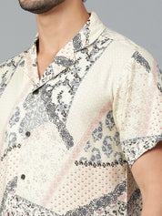 KOTTY Men Printed Casual Multicolor Shirt 