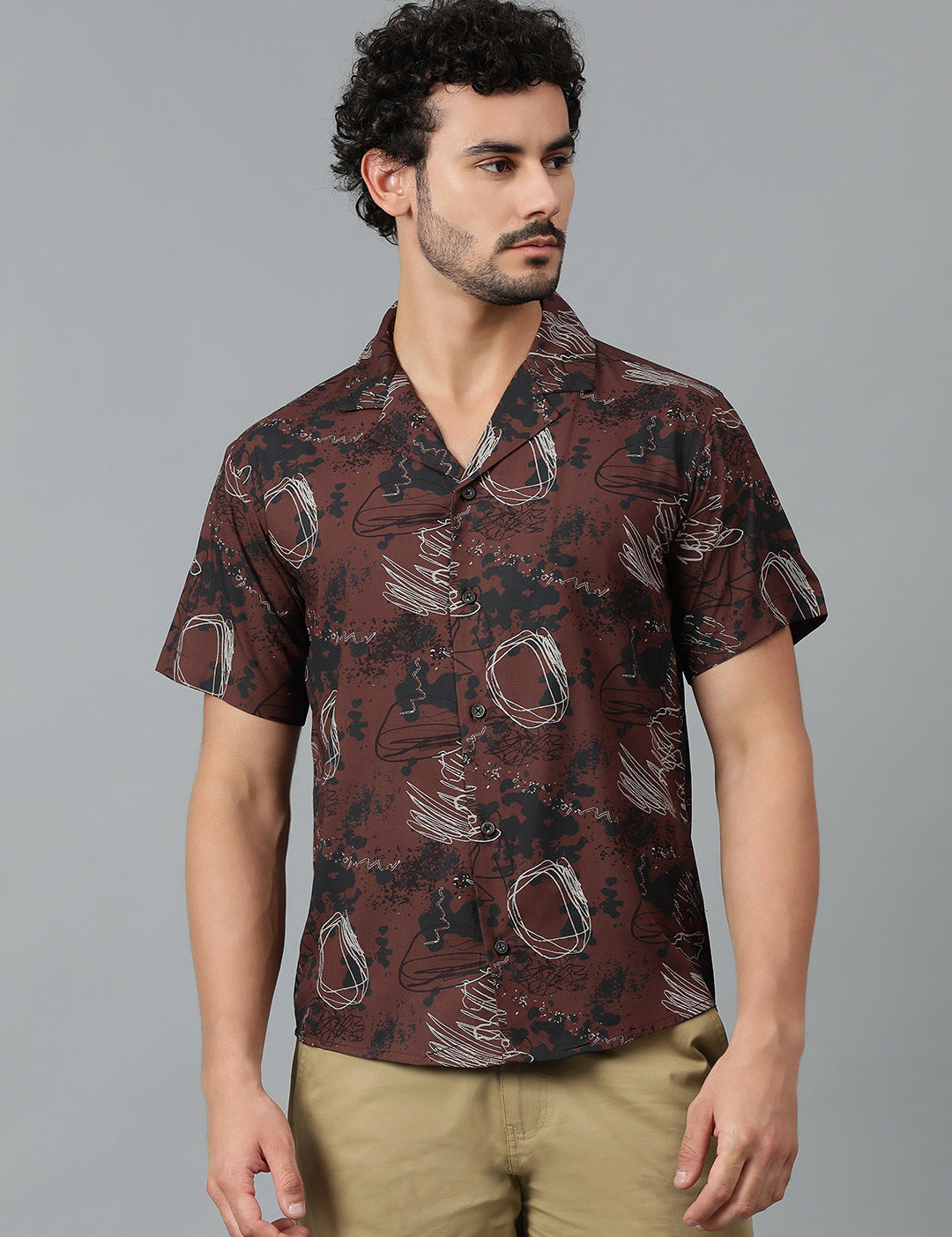KOTTY Men Printed Casual Multicolor Shirt 