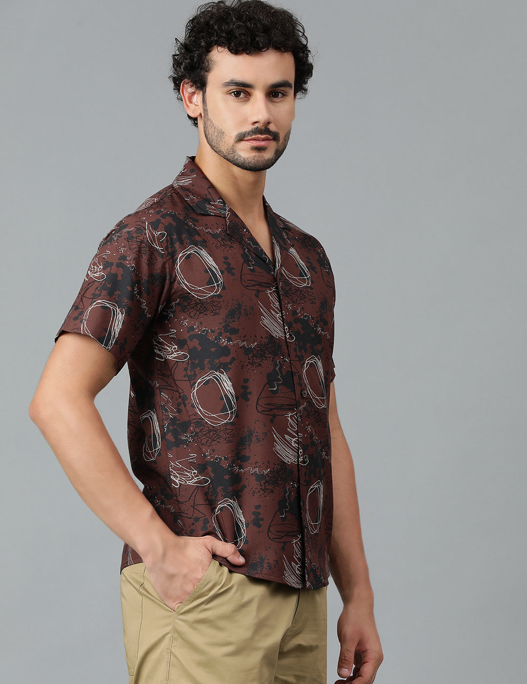 KOTTY Men Printed Casual Multicolor Shirt 