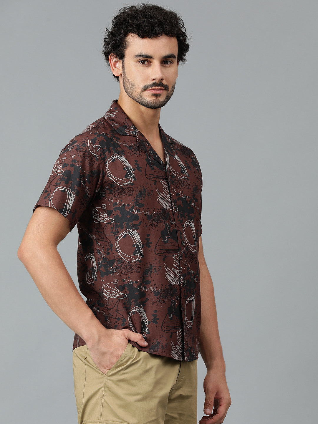 KOTTY Men Printed Casual Multicolor Shirt 