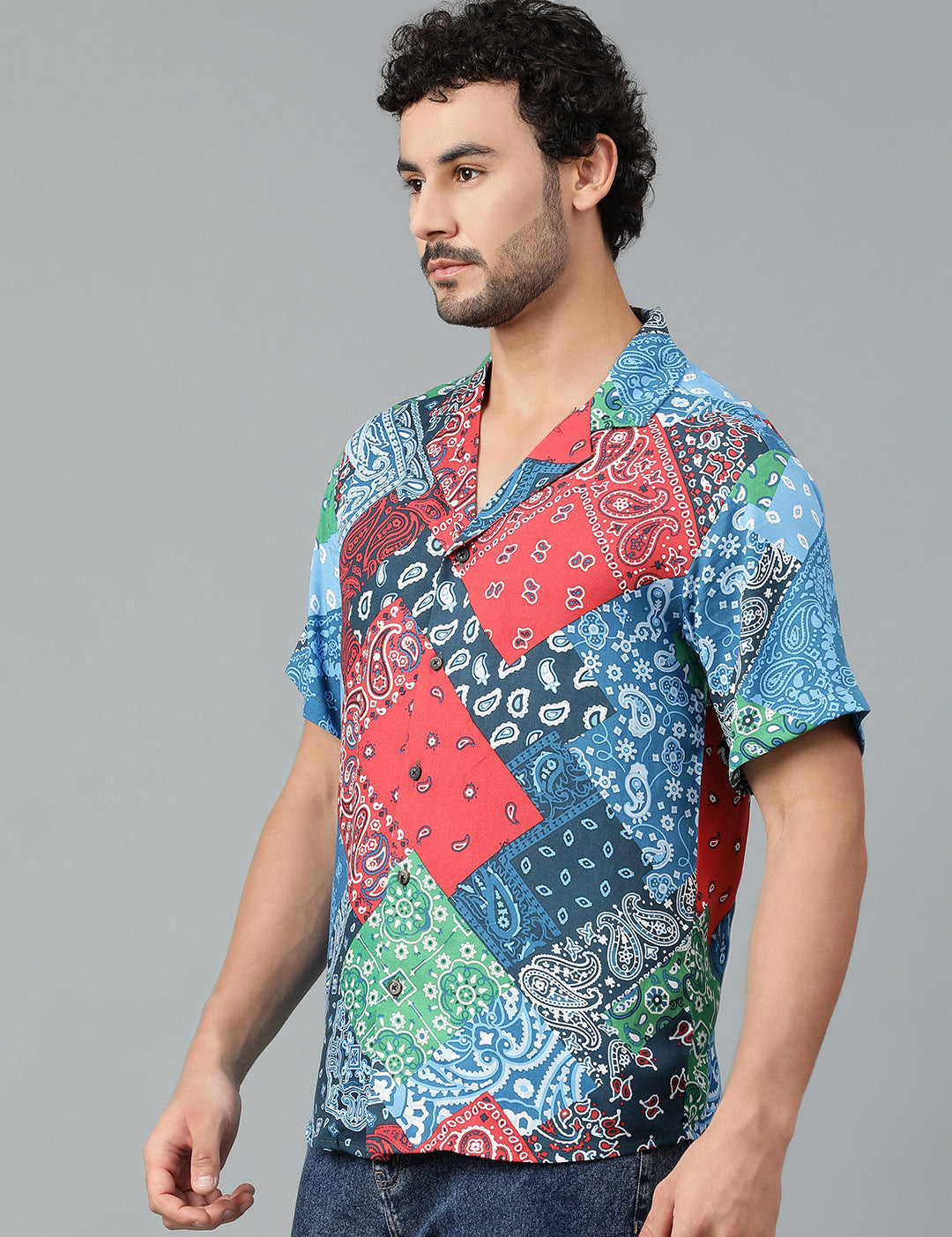 KOTTY Men Printed Casual Multicolor Shirt 