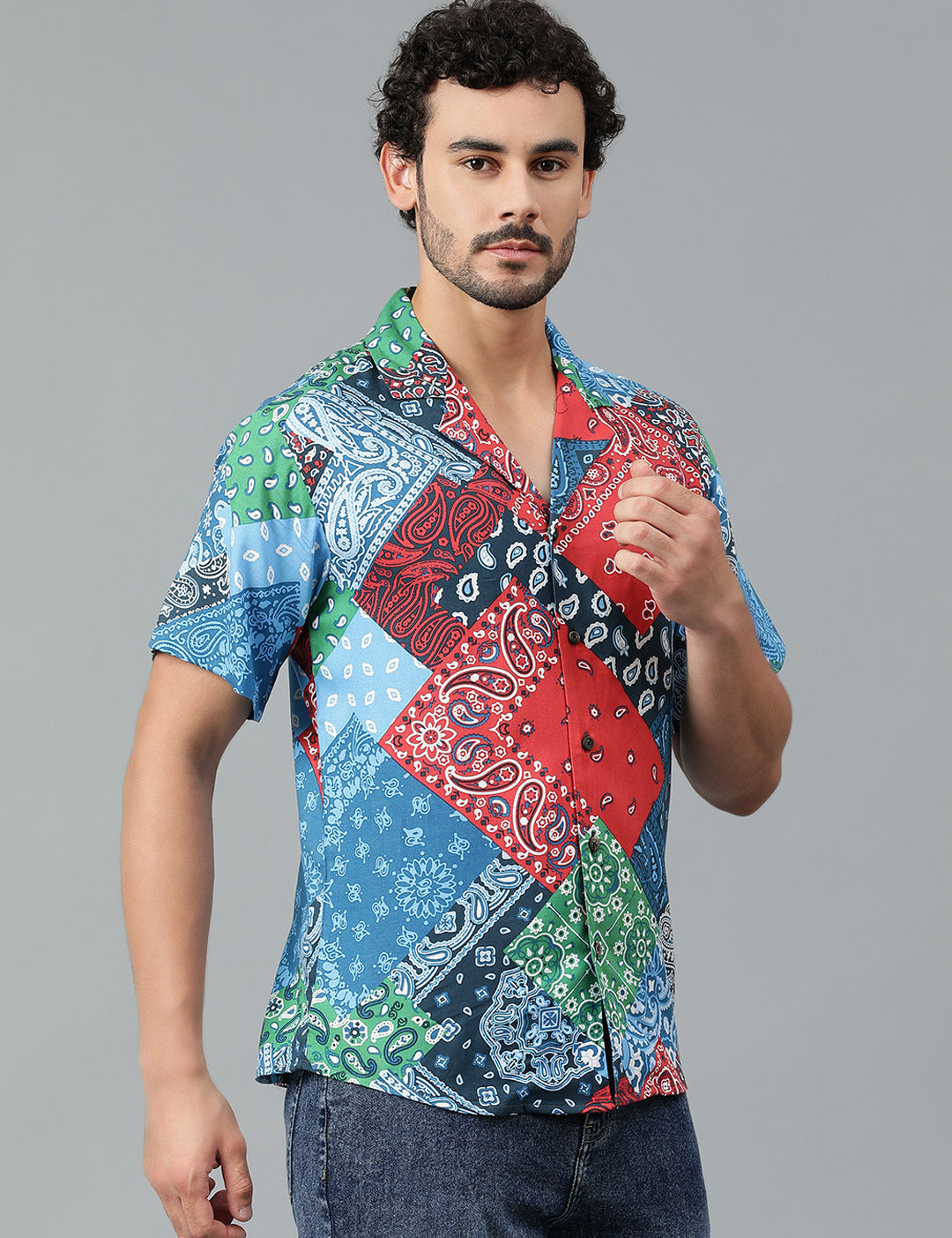 KOTTY Men Printed Casual Multicolor Shirt 