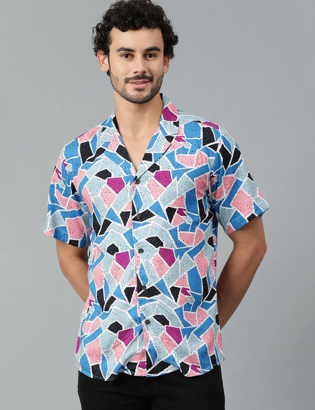 KOTTY Men Printed Casual Multicolor Shirt 
