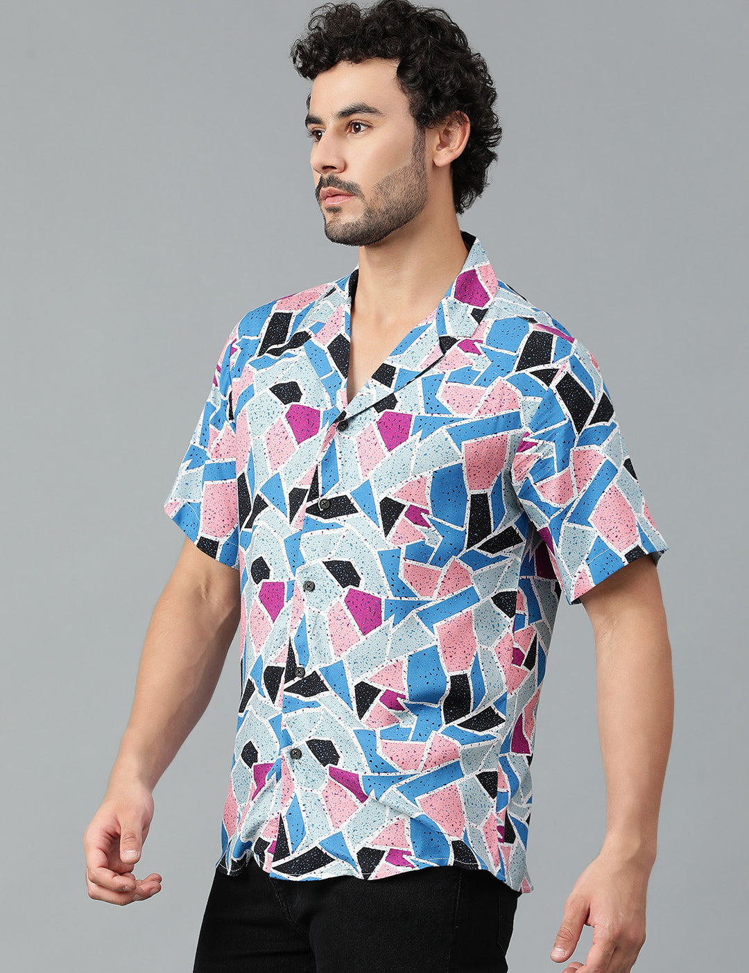 KOTTY Men Printed Casual Multicolor Shirt 
