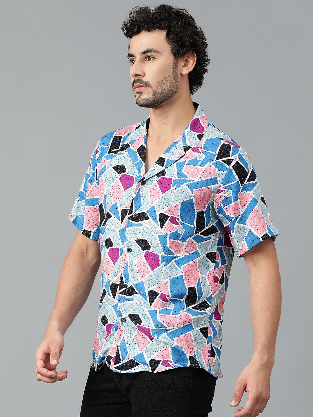 KOTTY Men Printed Casual Multicolor Shirt 