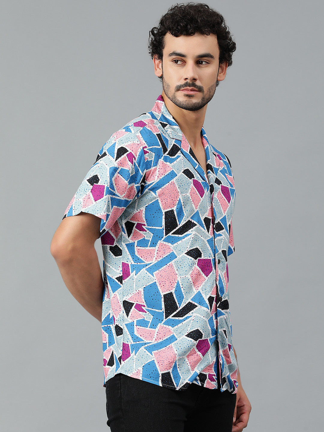 KOTTY Men Printed Casual Multicolor Shirt 