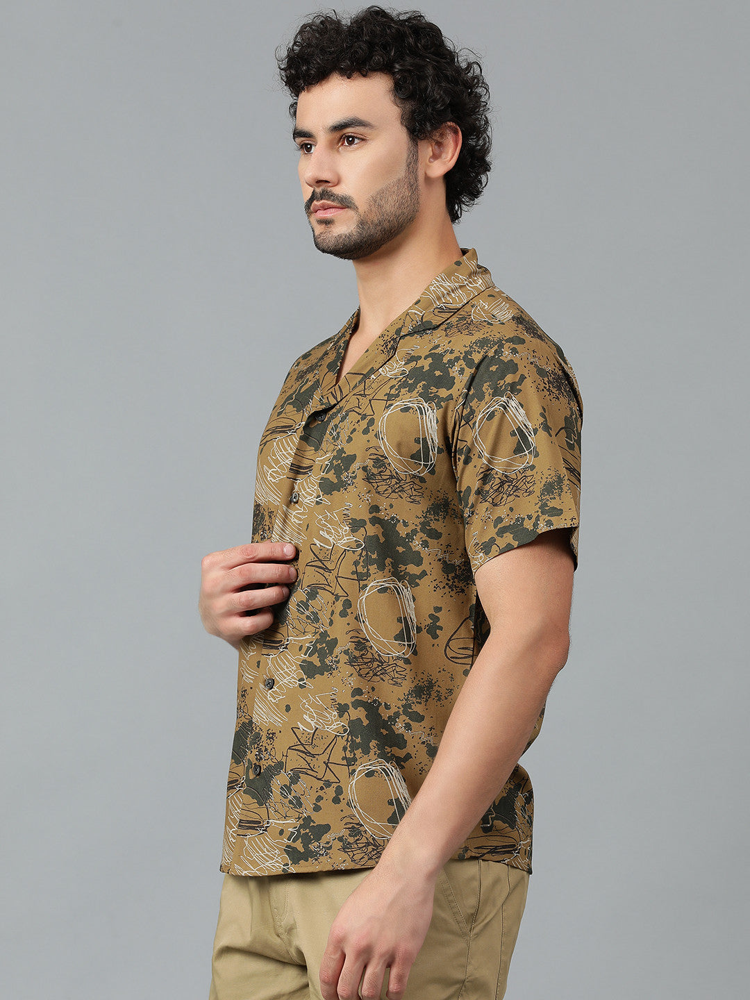 KOTTY Men Printed Casual Multicolor Shirt 