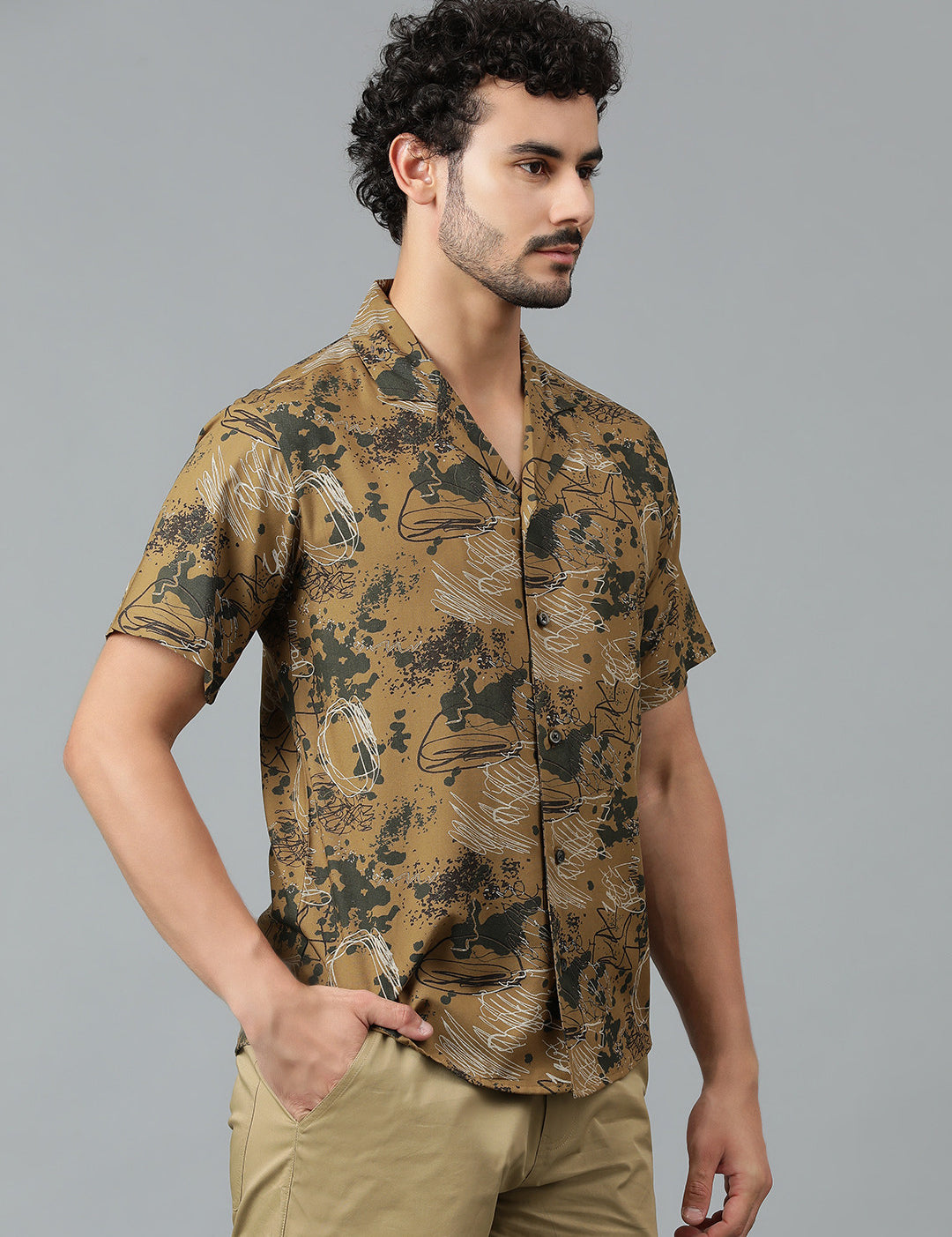KOTTY Men Printed Casual Multicolor Shirt 