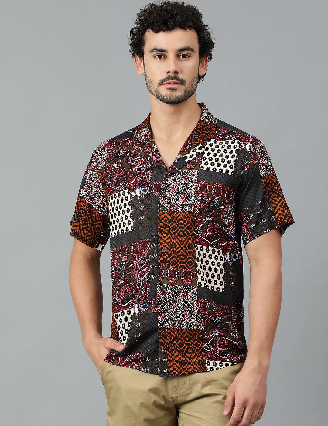 KOTTY Men Printed Casual Multicolor Shirt 