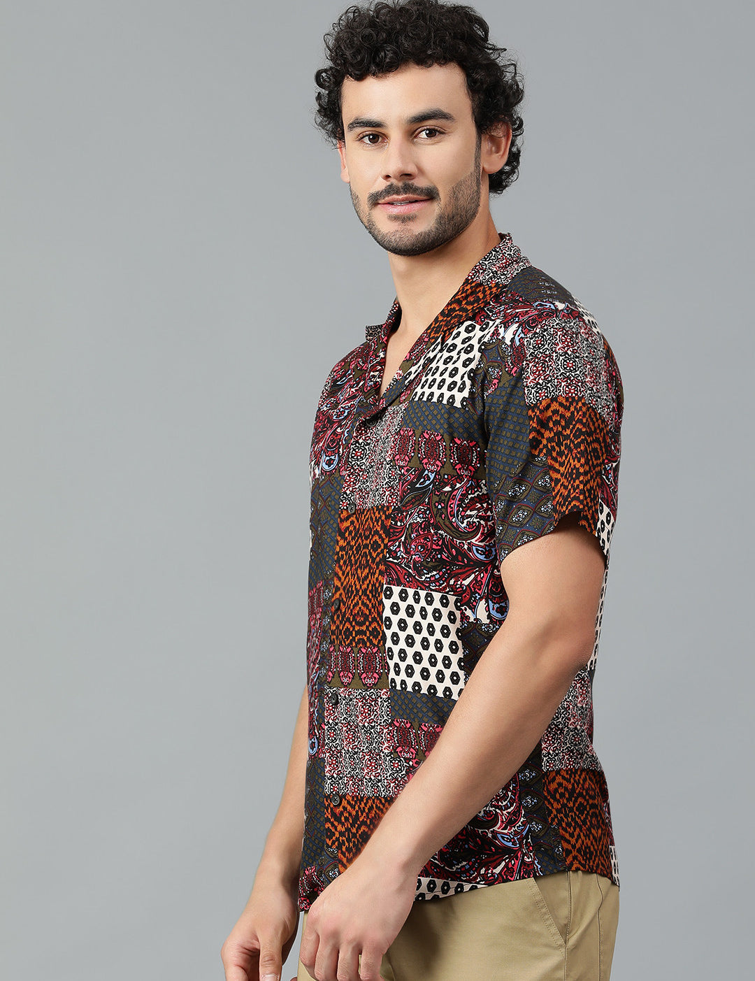 KOTTY Men Printed Casual Multicolor Shirt 