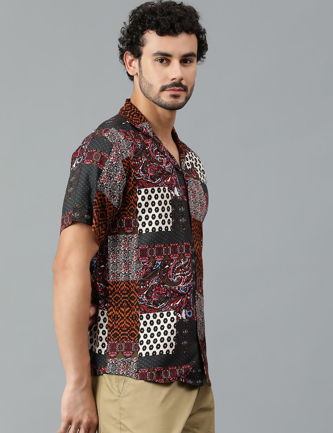 KOTTY Men Printed Casual Multicolor Shirt 
