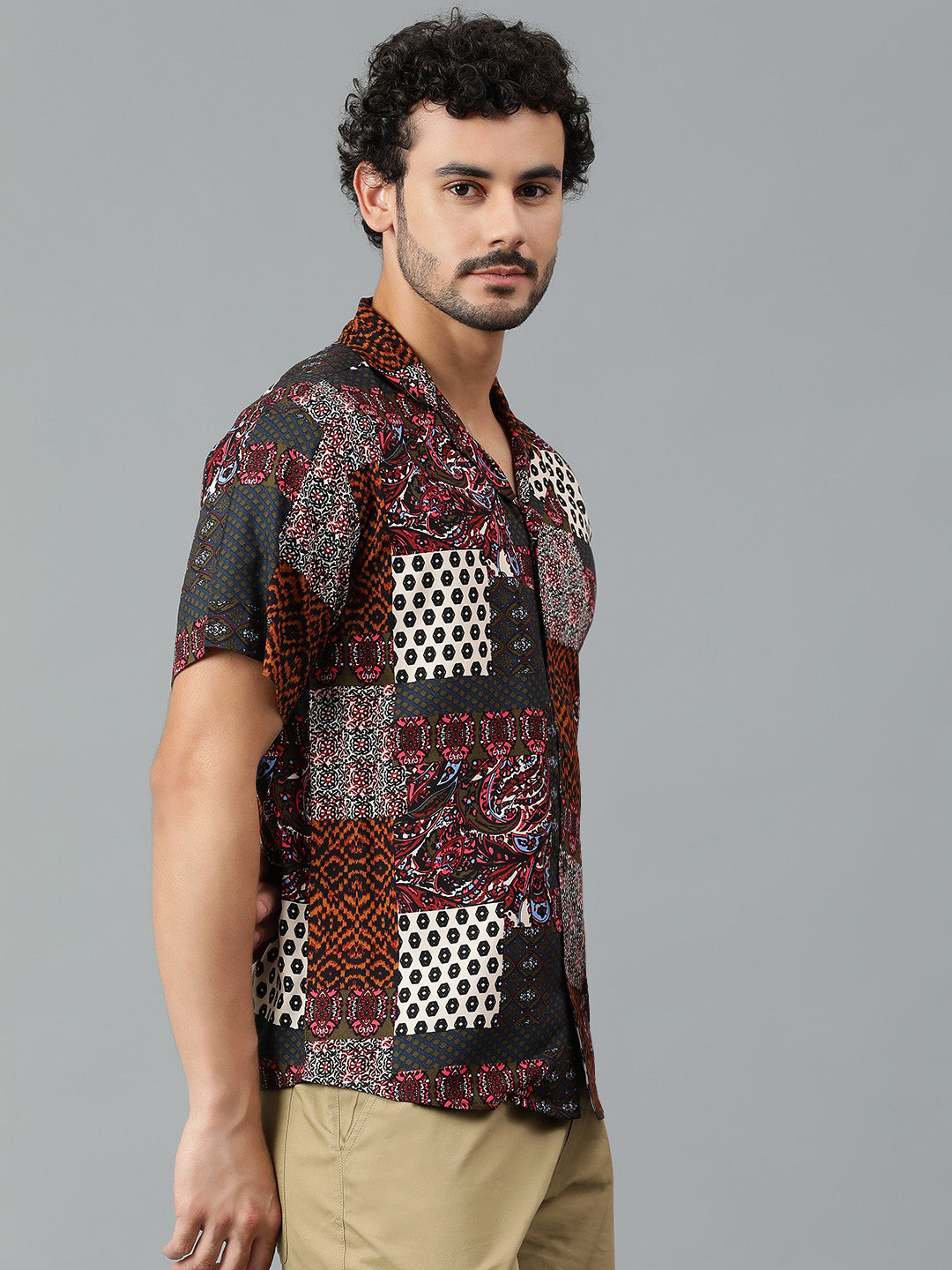 KOTTY Men Printed Casual Multicolor Shirt 