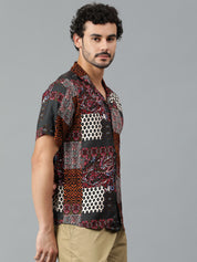 KOTTY Men Printed Casual Multicolor Shirt 