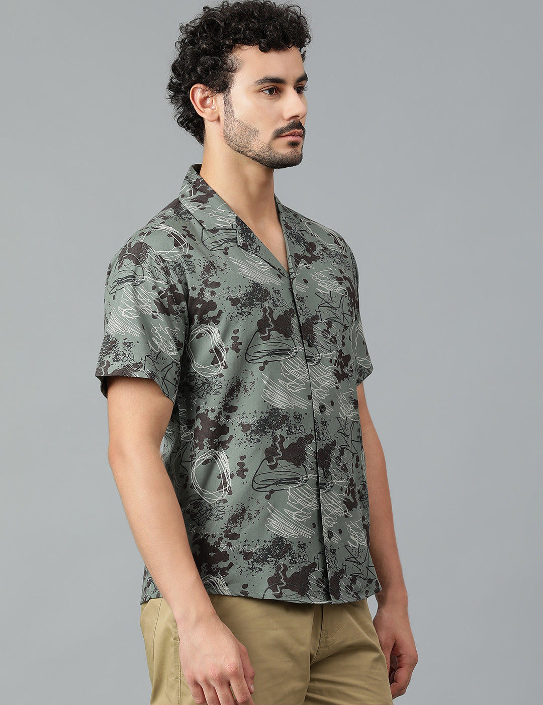 KOTTY Men Printed Casual Multicolor Shirt 