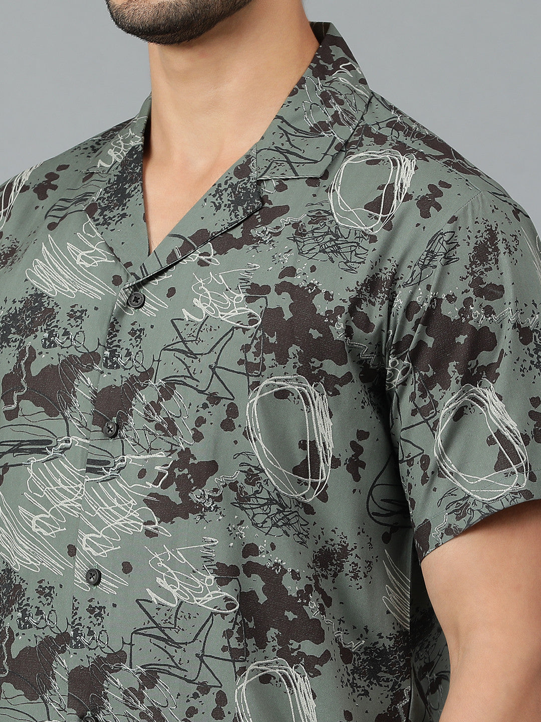 KOTTY Men Printed Casual Multicolor Shirt 