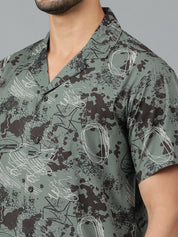 KOTTY Men Printed Casual Multicolor Shirt 
