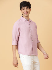 KOTTY Men Solid Casual Pink Shirt 