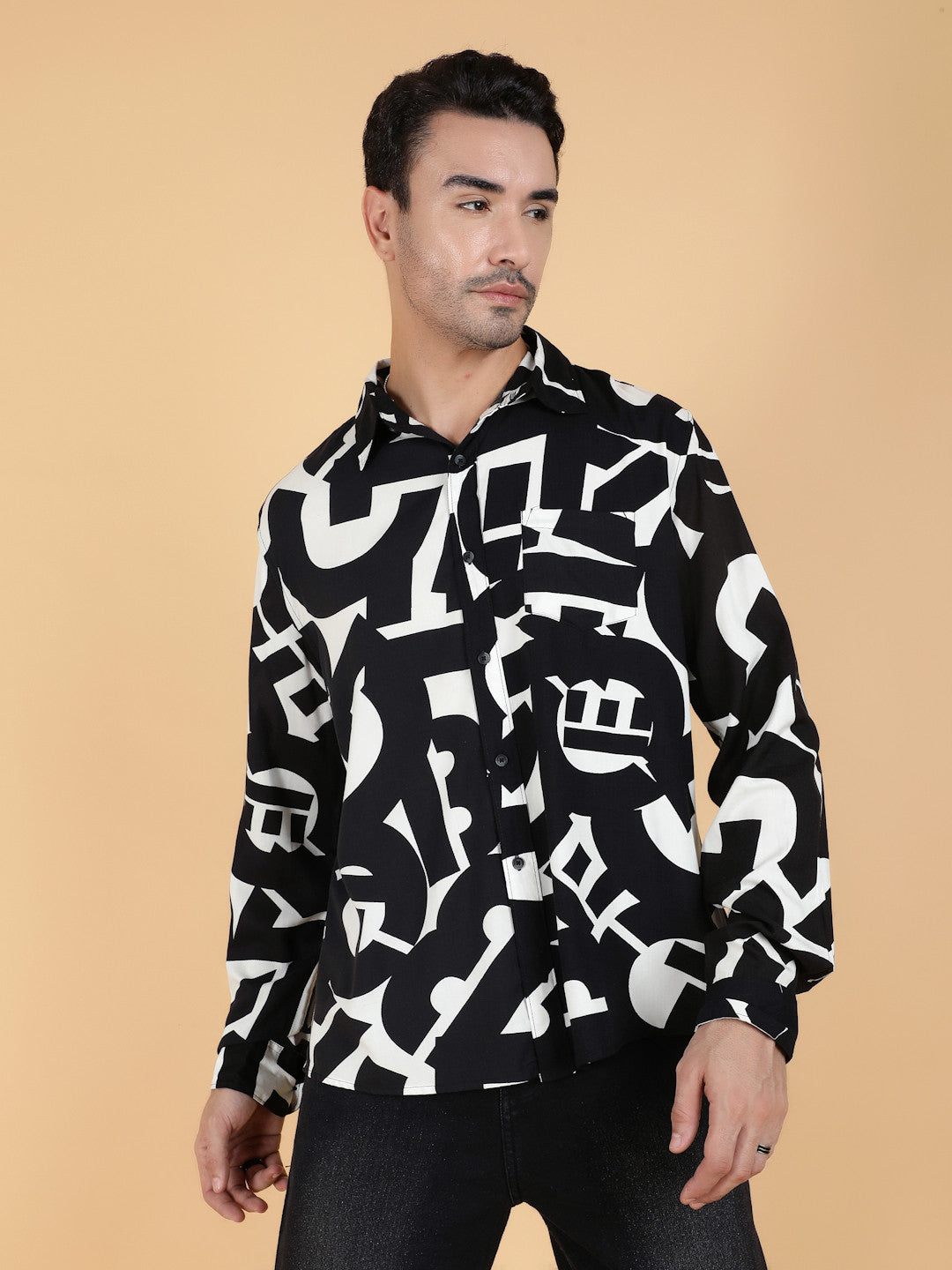 KOTTY Men Printed Casual Multicolor Shirt 