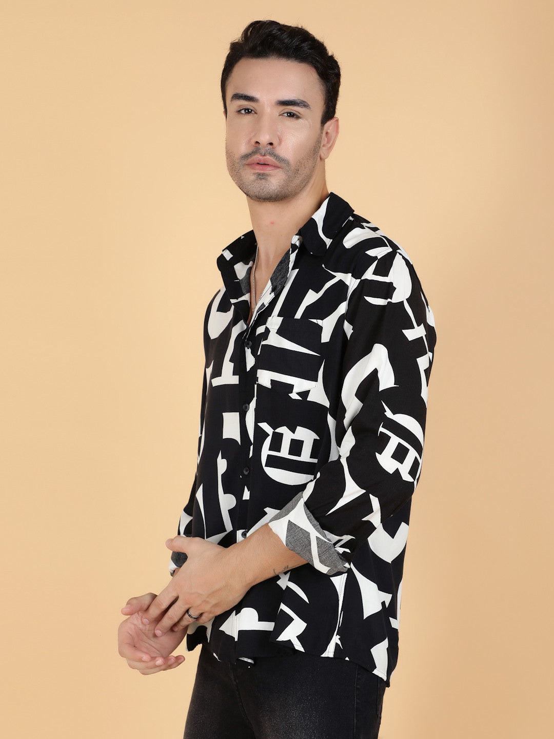 KOTTY Men Printed Casual Multicolor Shirt 