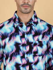 KOTTY Men Printed Casual Multicolor Shirt 