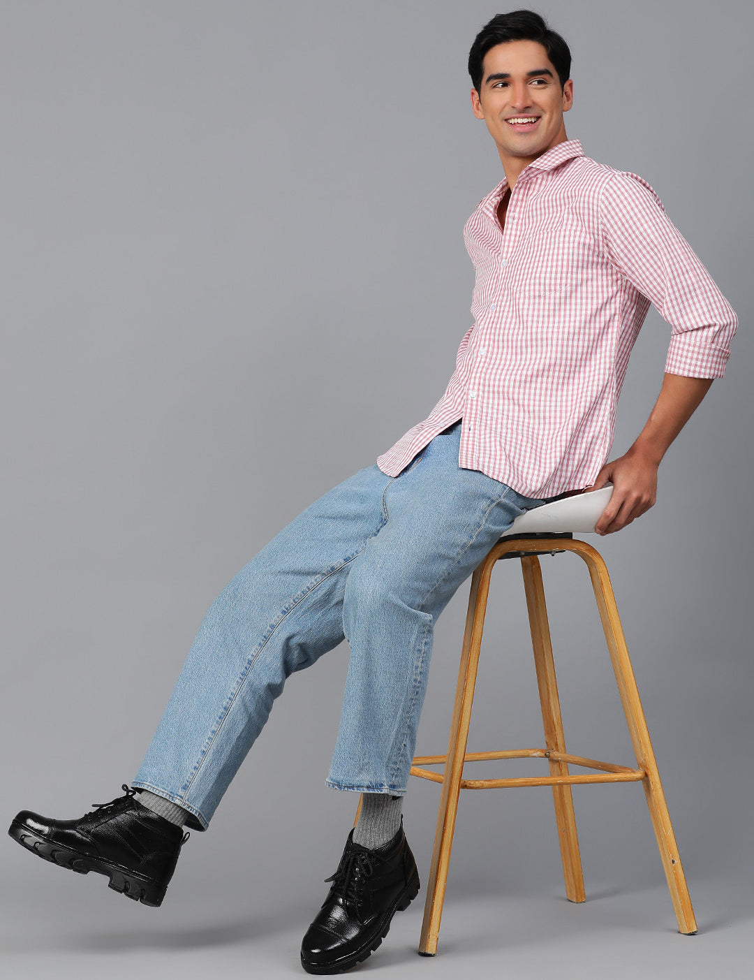 KOTTY Men Checkered Casual Multicolor Shirt 
