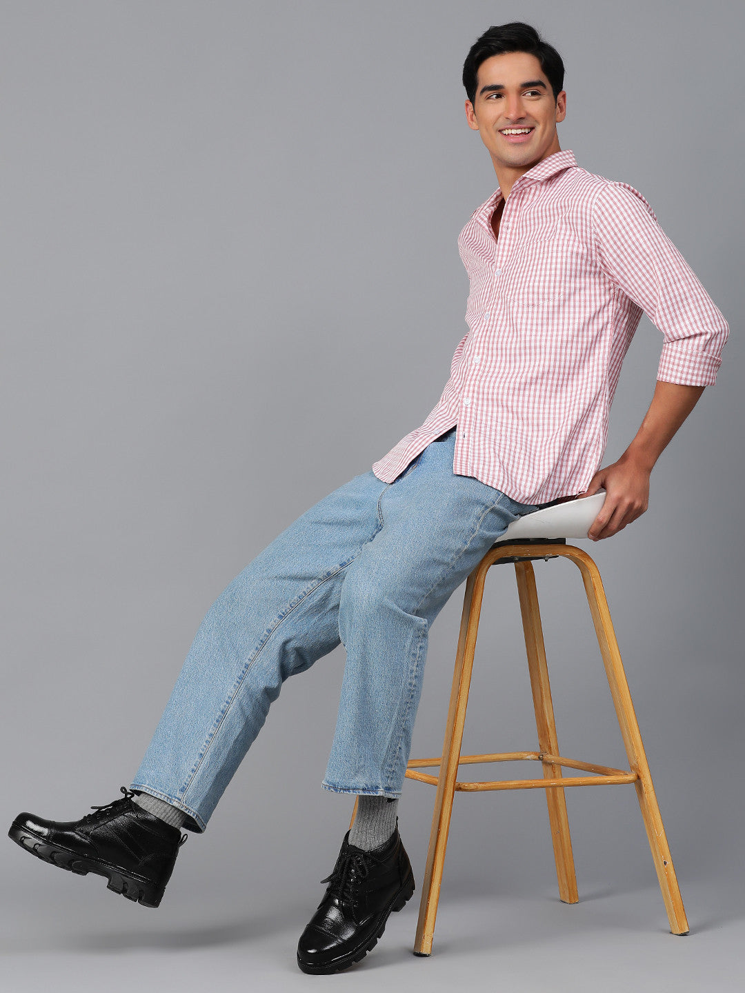 KOTTY Men Checkered Casual Multicolor Shirt 