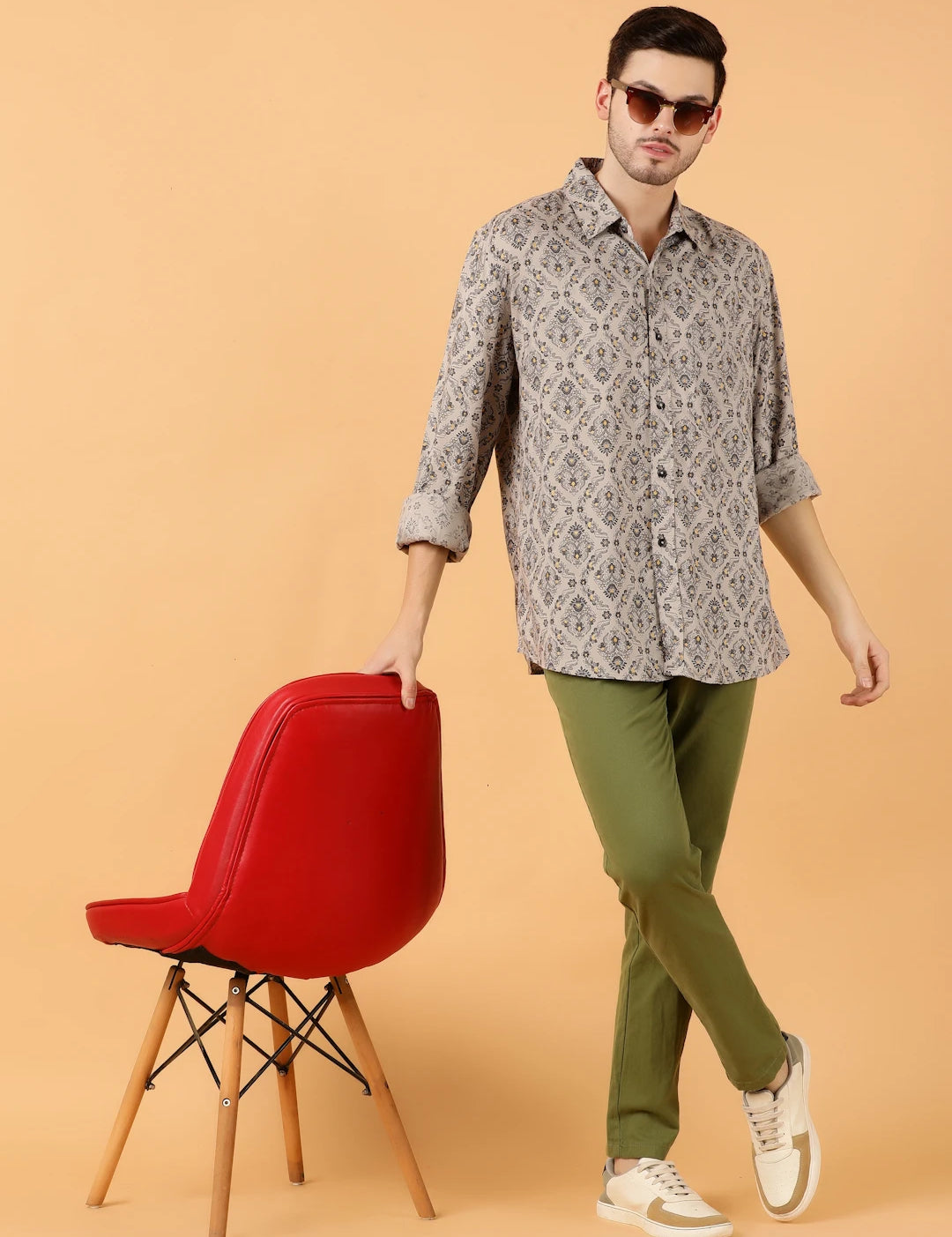 KOTTY Men Printed Casual Multicolor Shirt 