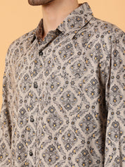 KOTTY Men Printed Casual Multicolor Shirt 