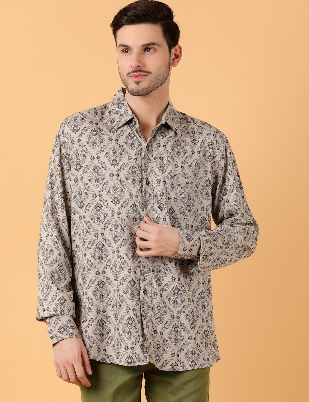 KOTTY Men Printed Casual Multicolor Shirt 