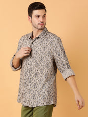 KOTTY Men Printed Casual Multicolor Shirt 