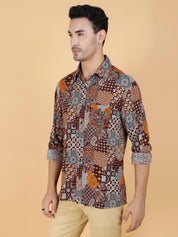 KOTTY Men Printed Casual Multicolor Shirt 