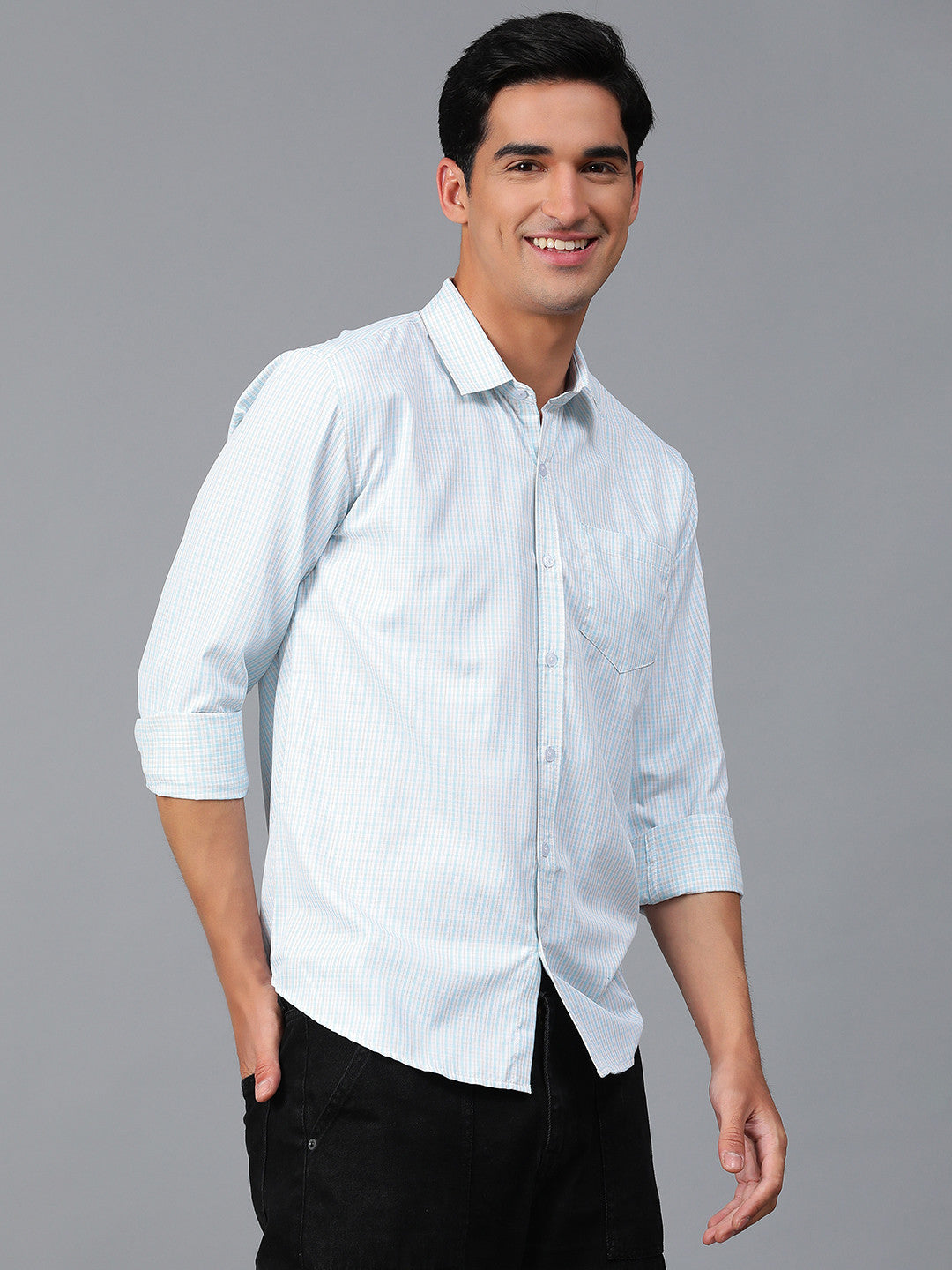 KOTTY Men Striped Casual Multicolor Shirt 