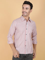 KOTTY Men Printed Casual Grey, Pink, White Shirt 