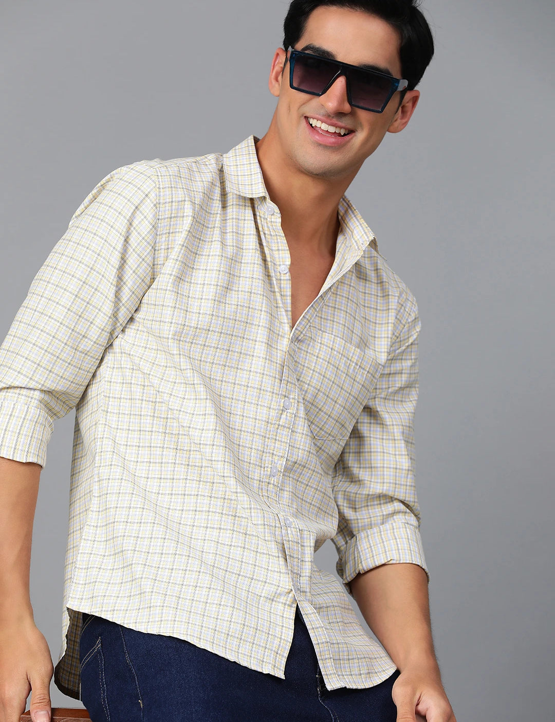 KOTTY Men Checkered Casual Multicolor Shirt 