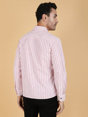 KOTTY Men Printed Casual Pink, White Shirt 