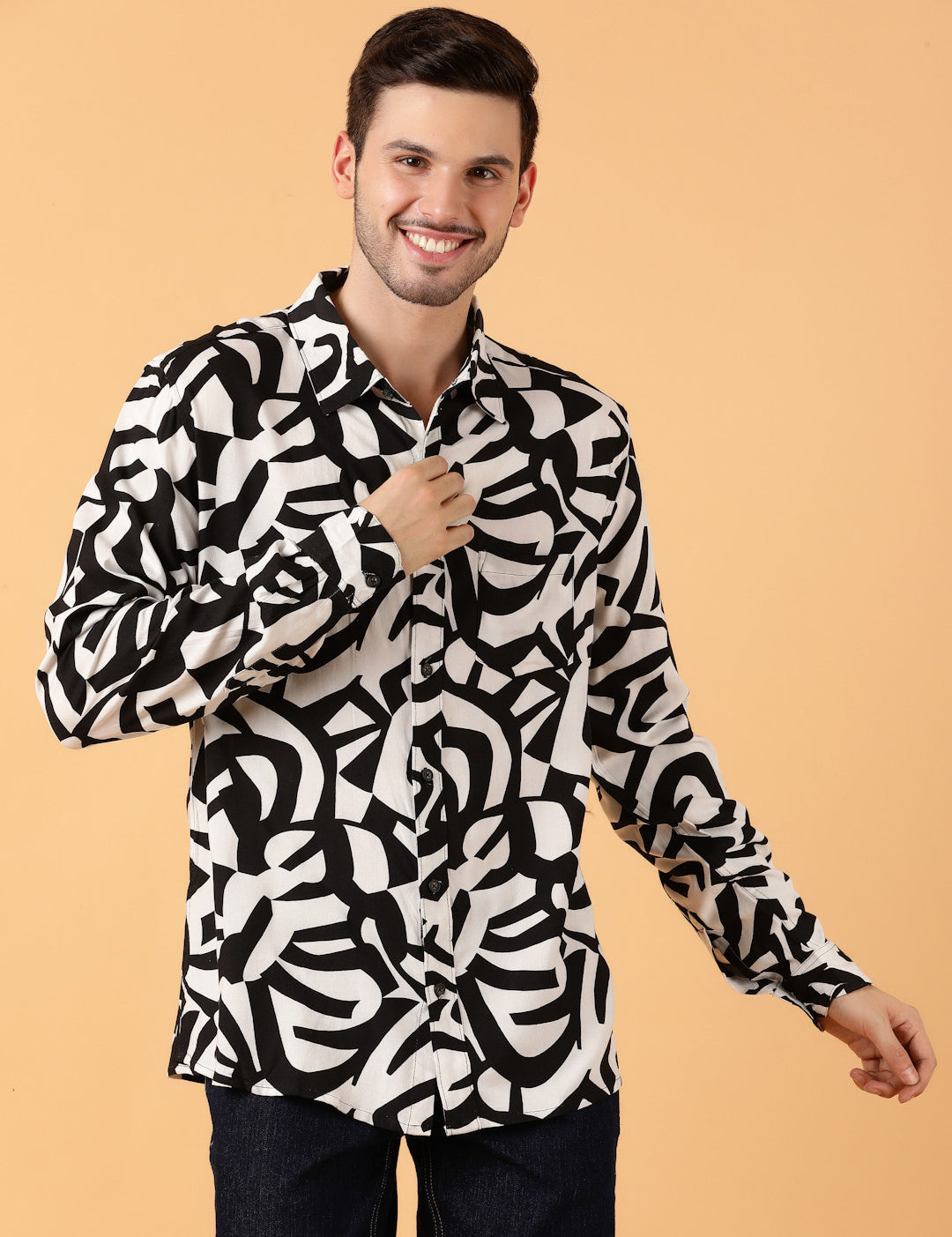 KOTTY Men Printed Casual Multicolor Shirt 