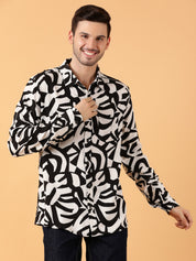 KOTTY Men Printed Casual Multicolor Shirt 