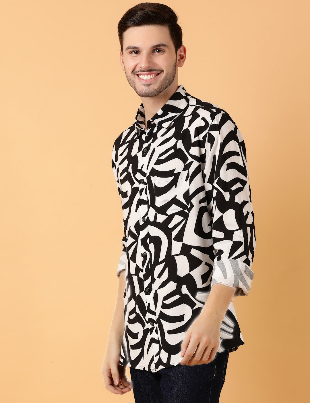 KOTTY Men Printed Casual Multicolor Shirt 
