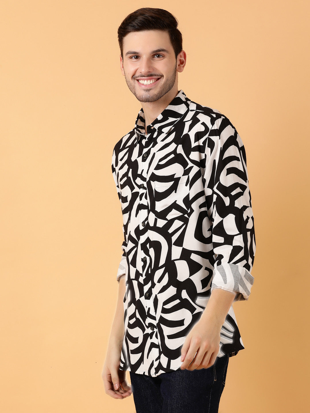 KOTTY Men Printed Casual Multicolor Shirt 