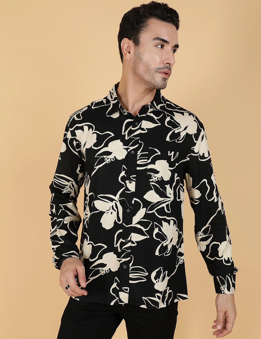 KOTTY Men Printed Casual Multicolor Shirt 