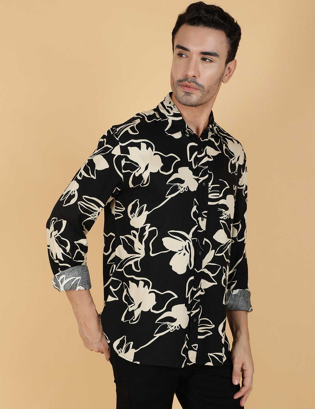 KOTTY Men Printed Casual Multicolor Shirt 