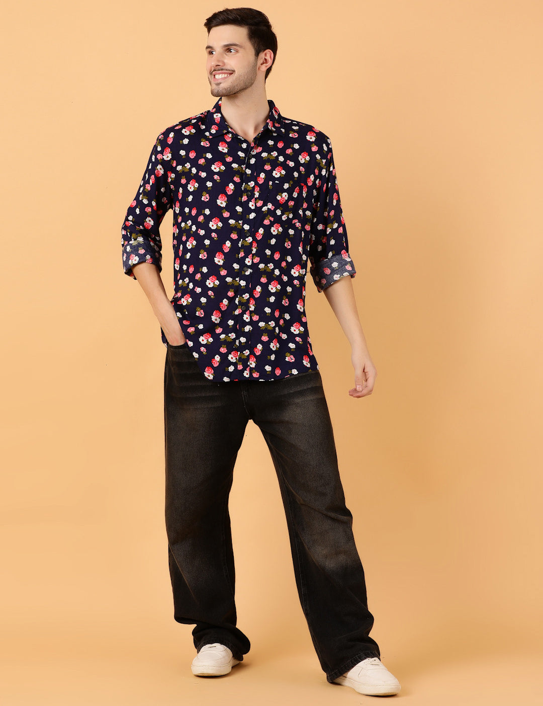 KOTTY Men Printed Casual Multicolor Shirt 