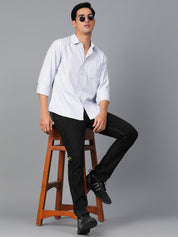 KOTTY Men Checkered Casual White, Grey Shirt 
